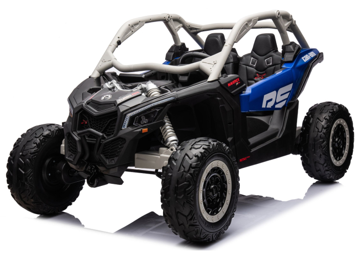 UTV Electric pentru Copii Can-Am Maverick Turbo 4x4 24V – Albastru/Gri [2]