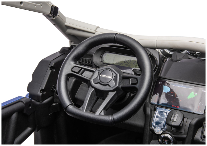 UTV Electric pentru Copii Can-Am Maverick Turbo 4x4 24V – Albastru/Gri [9]