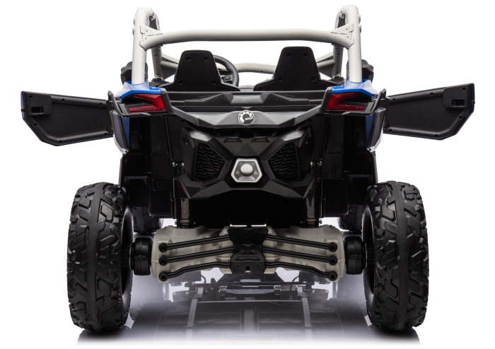 UTV Electric pentru Copii Can-Am Maverick Turbo 4x4 24V – Albastru/Gri [6]
