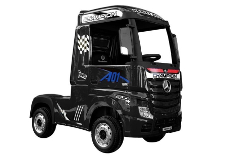 CAMION - Camion Electric pentru Copii Mercedes Actros - Negru Lăcuit