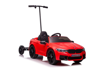 BMW - Mașină Electrică pentru Copii BMW M5 Rosu 12V cu Platformă pentru Părinte