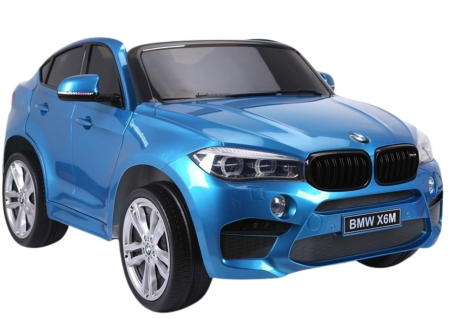 BMW - Mașină Electrică pentru Copii BMW X6M 12V 2 Locuri Albastru
