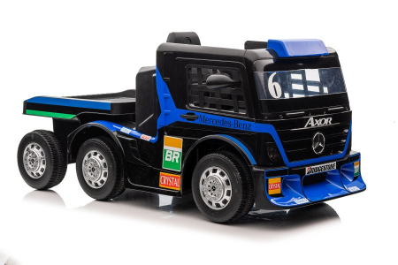 CAMION - Camion Electric pentru Copii Mercedes-Benz Axor 12V cu Remorcă Bleumarin