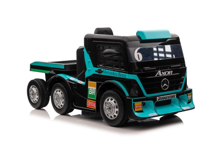 CAMION - Camion Electric pentru Copii Mercedes-Benz Axor 12V cu Remorcă Albastru