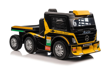CAMION - Camion Electric Mercedes-Benz Axor cu Remorcă 12V Galben