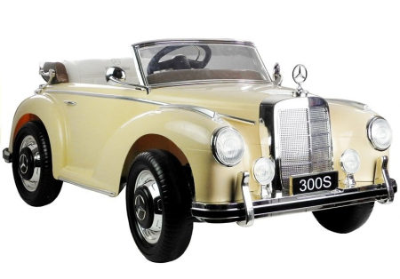 MERCEDES - Mașină Electrică pentru Copii Mercedes-Benz 300S 12V 2x45W Bej Lăcuit
