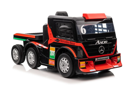 CAMION - Camion Electric pentru Copii Mercedes-Benz Axor 12V cu Remorcă Roșu