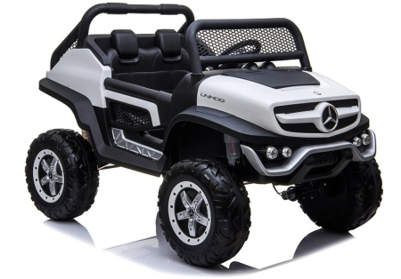 MERCEDES - Mașină Electrică pentru Copii Mercedes Unimog 4x4 12V Alb
