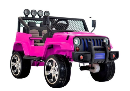 VROOMIX - Mașină Electrică pentru Copii Jeep 4x4 12V 4x45W Roz