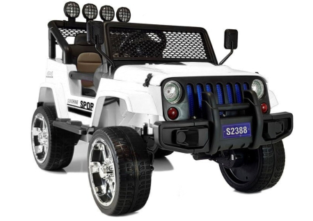 VROOMIX - Mașină Electrică pentru Copii Jeep 4x4 12V 4x45W Alb