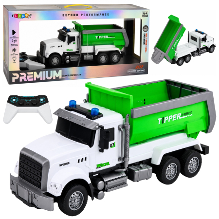 RC - Camion Basculant RC 1:14 3,7V cu Benă Mobilă Verde