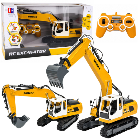 RC - Excavator RC pe Șenile 1:16 4,8V, Telecomandă 2.4 GHz, Lumini și Sunete
