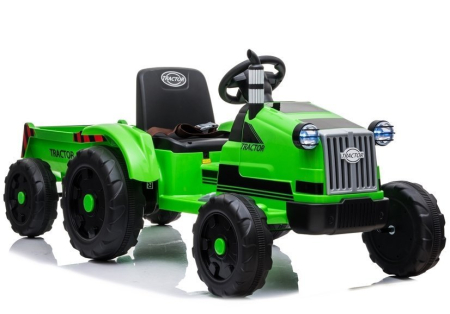 TRACTOR - Tractor Electric pentru Copii 12V cu Remorcă Verde