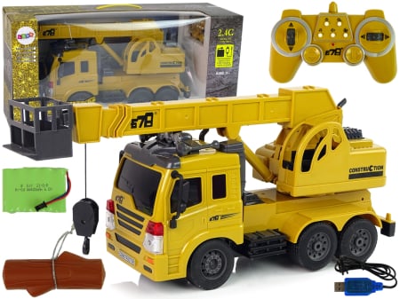 RC - Camion cu Macara RC 1:20 cu Braț Extensibil