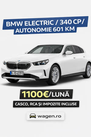 Autovehiculele noastre - BMW i5 - 1100Euro - eDrive40 Sedan, Electric, 340CP, alb