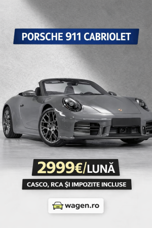 Autovehiculele noastre - Porsche 911 Cabriolet | 394 CP | Sport Design Package | Culoare speciala - 2999 euro