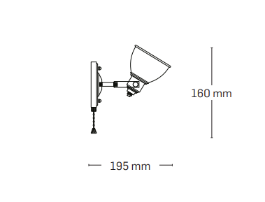 Aplica 1xE27 60W, alb -  Juno [3]