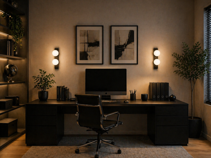 Aplica 2XE27 60W, IP20, negru+alb -  Glace [3]