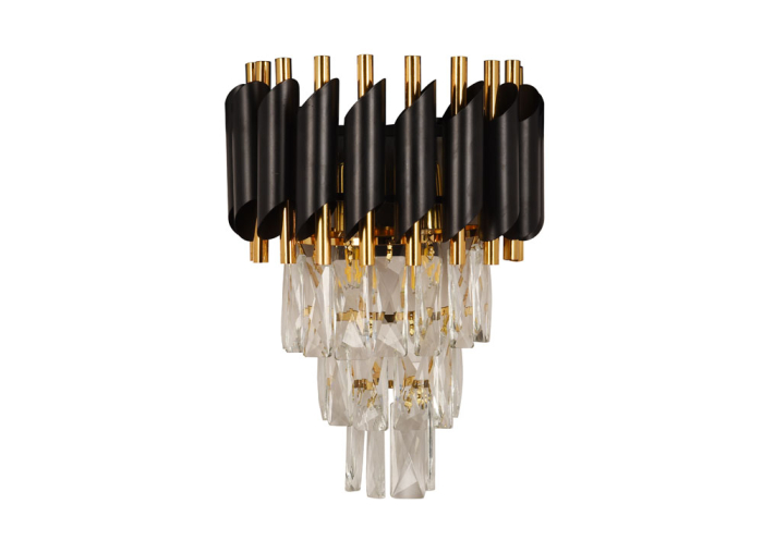 Aplică Cristal 2xE14 max 40W negru [2]