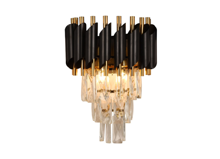 Aplică Cristal 2xE14 max 40W negru [3]