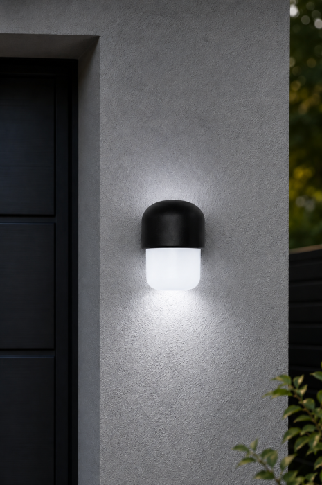 Aplica Led de exterior 1140lm, 12W, 16.5x15cm, IP54, lumina rece, negru [2]