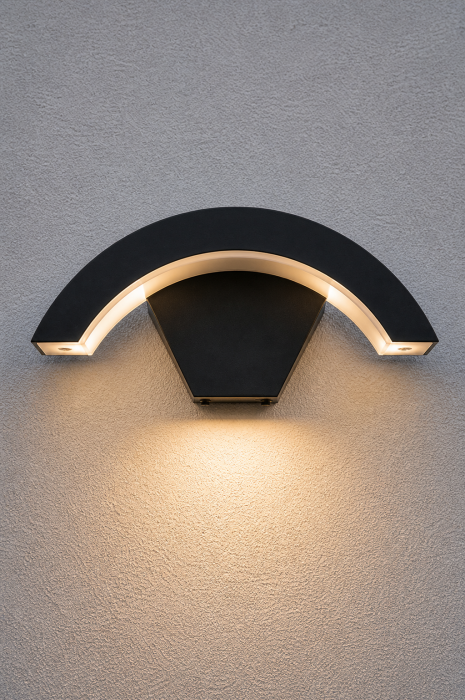Aplica LED de exterior fara senzor, 1200lm, 29.3cm,24W, IP54, negru - Detroit [2]