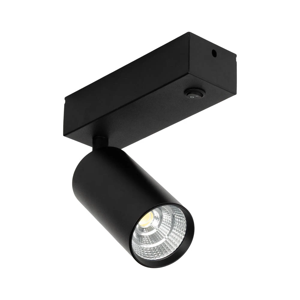 Aplica LED tip spot 10W, 15x11x5.5cm, IP20, lumina rece, negru - Kabo [3]