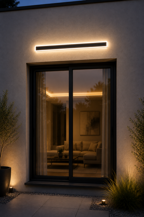 Aplica liniara Led de exterior 900lm, 18W,  IP65, lumina neutra, negru [2]