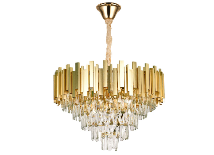 Candelabru Cristal soclu 9xE14 max 40W auriu [4]