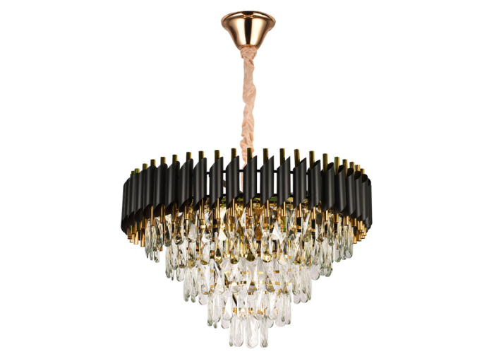 Candelabru Cristal soclu 9xE14 max 40W negru [2]