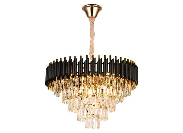 Candelabru Cristal soclu 9xE14 max 40W negru [3]