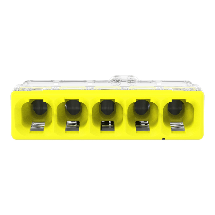 Clema conexiune pentru 5 conductori unifilari 0.5-2.5 mmp, 24A, set 10 buc. [3]