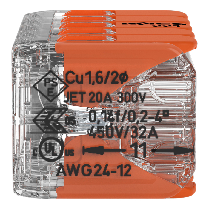 Clema legatura cu parghie 10P, 0.2 - 4mmp, 32A, 221-420, set 5 buc. [3]