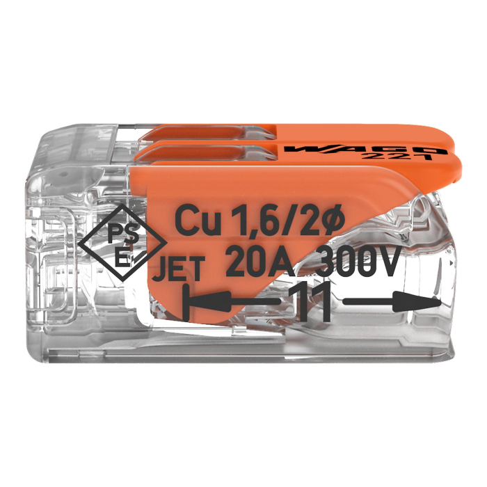 Clema legatura cu parghie 2P, 0.2 - 4mmp, 32A, 221-412, set 10 buc. [3]