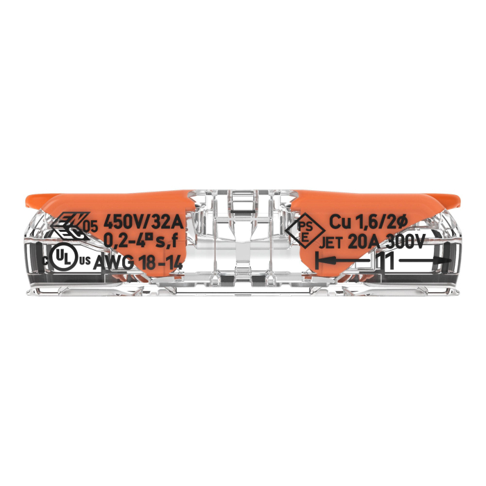 Clema legatura in linie 2P, 0.2 - 4mmp, 32A, 221-2411 [2]