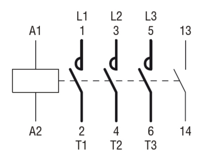 Contactor 3 poli, curent de lucru IEC Ie (AC3) = 6A, bobina AC 50/60Hz, 230VAC [2]
