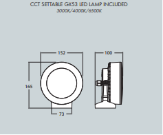 Corp LED de gradina, 350lm, 16.5x10cm, 3W, CCT, IP66, negru- Tommy [7]