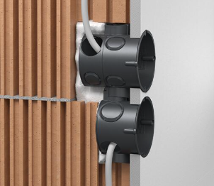 Doza aparat, montaj incastrat, 66 mm, Ø 60 mm, negru [2]