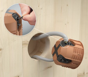 Doza aparat pentru lemn masiv, montaj incastrat, 60 mm, Ø 74 mm [4]