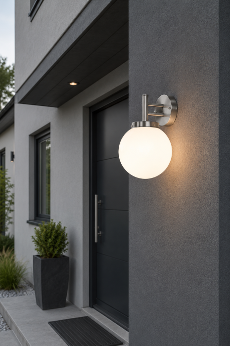 Lampa de gradina cu dulie E27, 22.3x32cm, 40W, IP44, crom - Mirko [2]