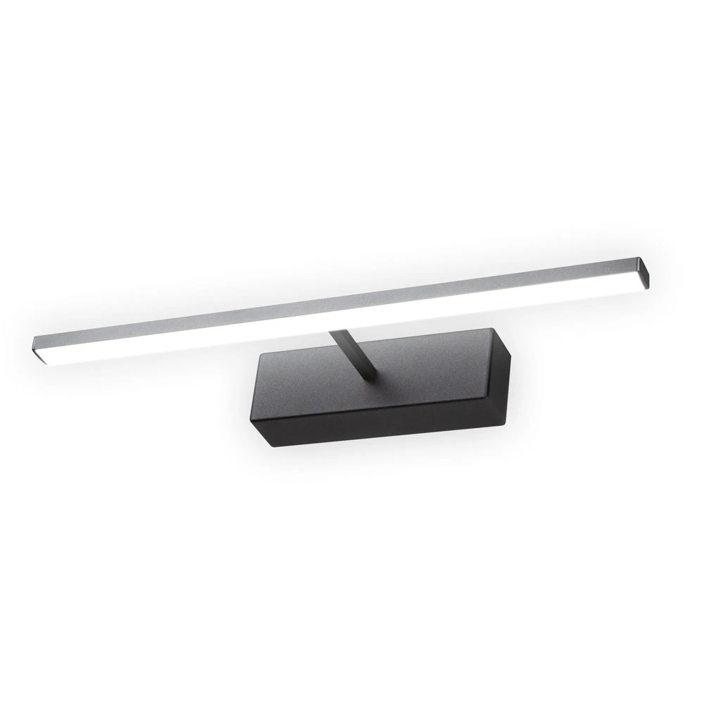 Lampa de oglinda pentru baie, 40 cm, IP44, lumina neutra, negru [4]