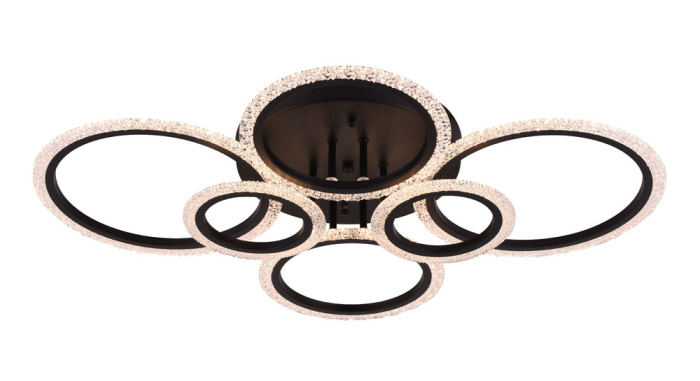 Lustra living LED  6300lm Lumia 90W 3CCT negru dimabila [7]