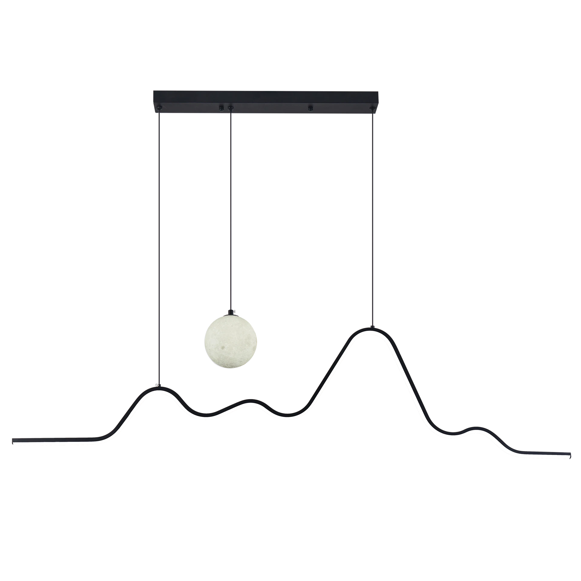 Pendul LED 2380lm, 26W, IP20, 3000-4000-6500K, negru - Hades [5]