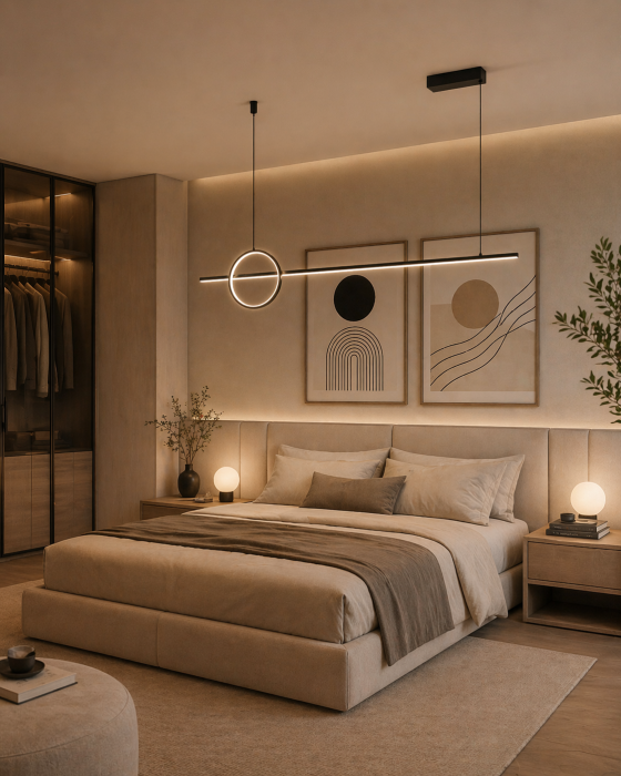 Pendul LED 2800lm, 23W, IP20, 3000-4000-6500K, negru - Hera [3]