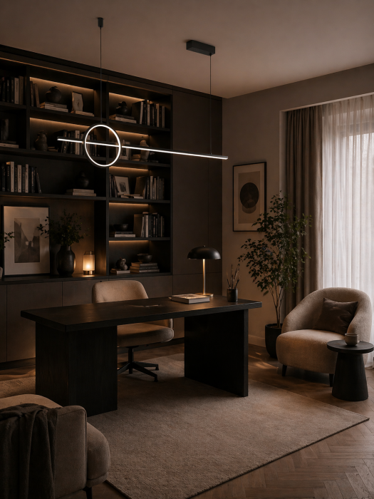 Pendul LED 2800lm, 23W, IP20, 3000-4000-6500K, negru - Hera [2]