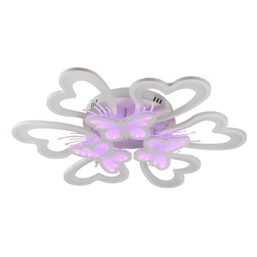 Plafoniera LED 100W 3CCT RGB 8500lm, IP20, alb - Butterfly [10]