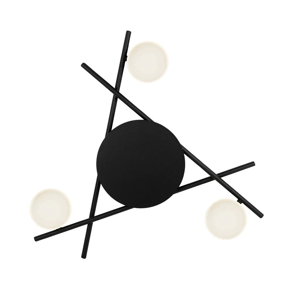 Plafoniera LED 1080lm, 3x6W, 3000K, 590x70mm, negru-auriu - Kira [8]