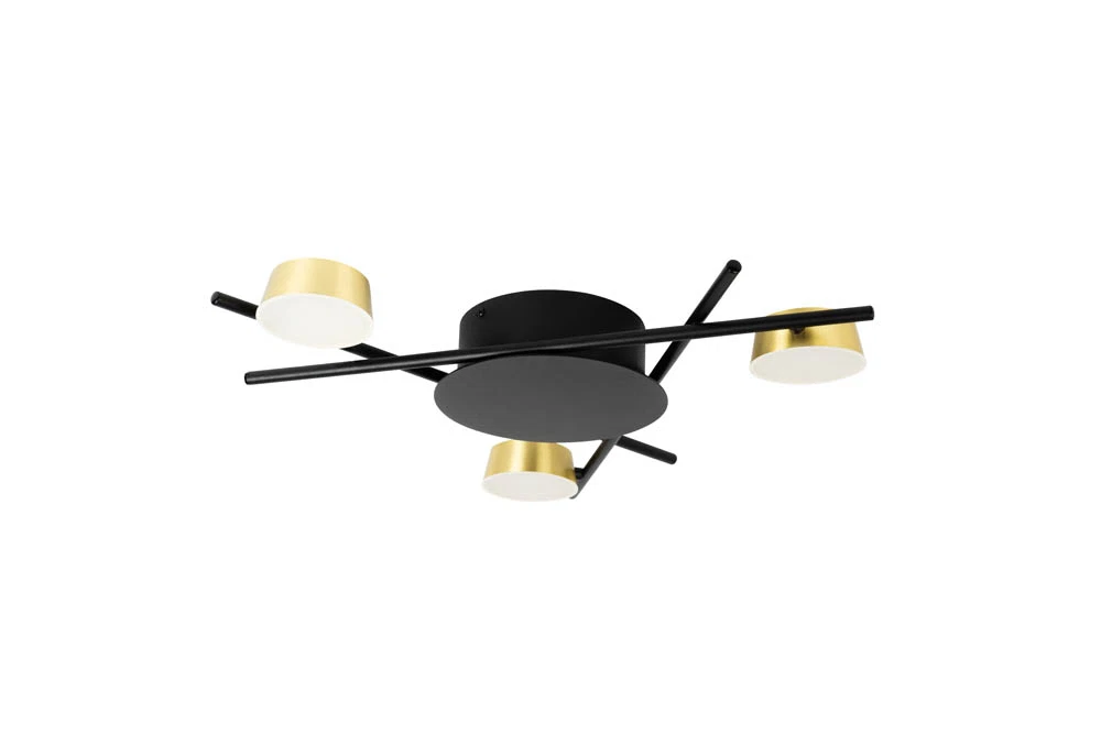 Plafoniera LED 1080lm, 3x6W, 3000K, 590x70mm, negru-auriu - Kira [5]