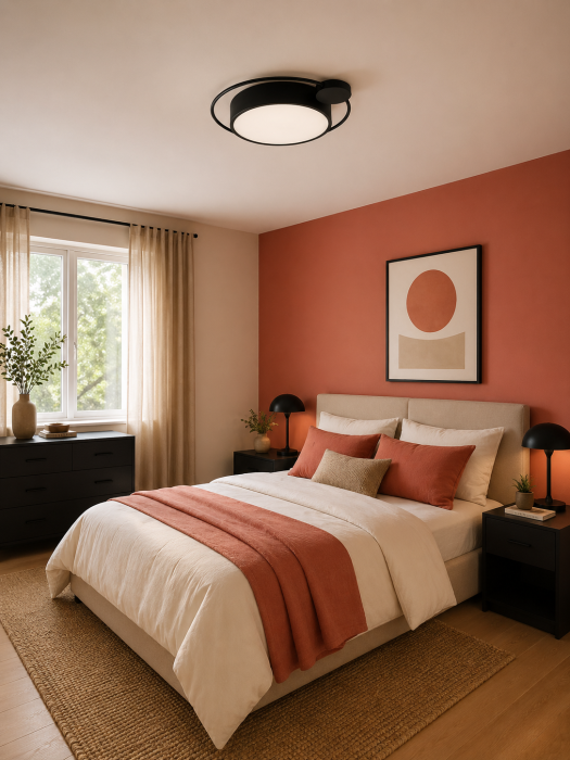 Plafoniera LED 1400lm, 28W, 3000K, 440x70mm, negru - Moon [3]