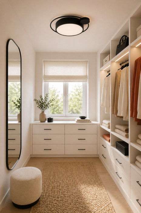 Plafoniera LED 1400lm, 28W, 3000K, 440x70mm, negru - Moon [4]